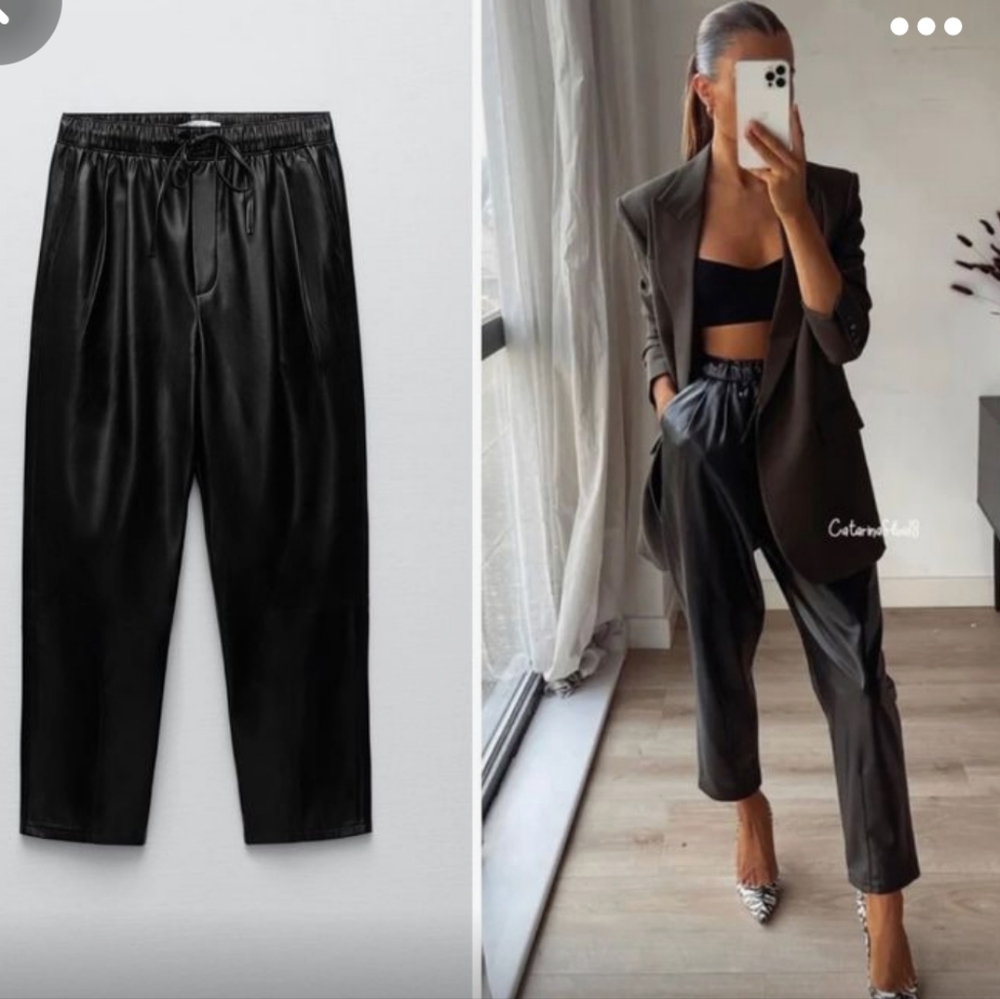 Zara Faux Leather Pants
